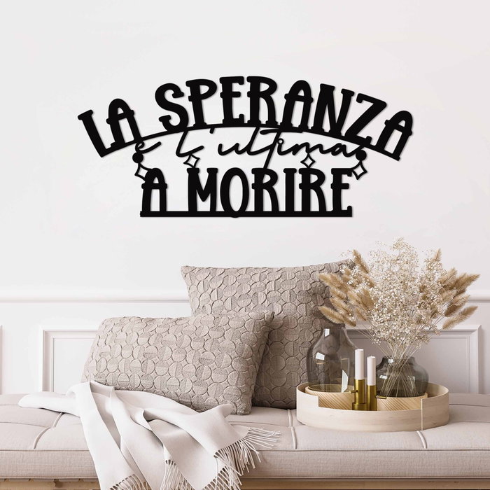 Wallity La Speranza 2 Accesorio decorativo de pared de metal Negro